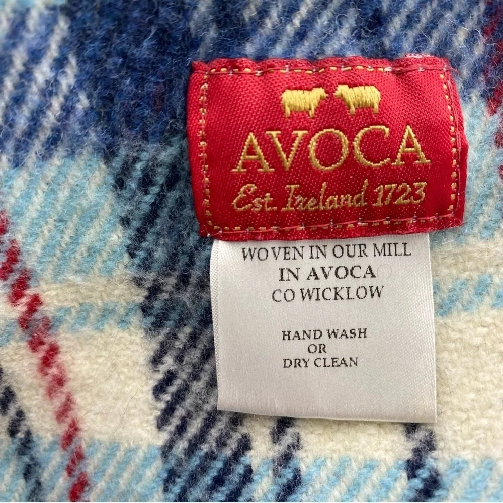 Avocado‎ Plaid Cashmere Scarf Made in Ireland
